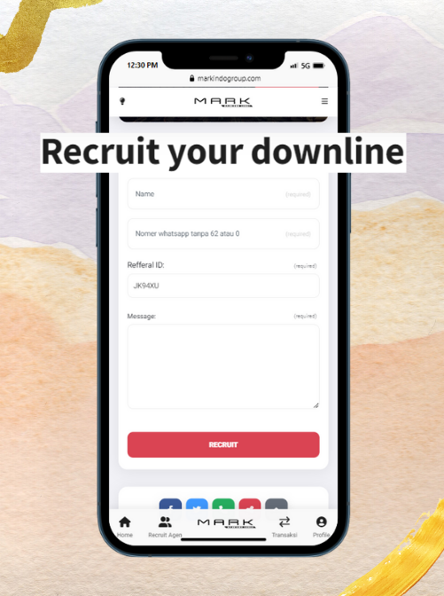 Recruit downline kamu